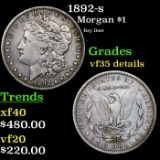 1892-s Morgan Dollar $1 Grades vf details