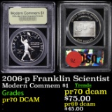 Proof 2006-p Franklin Scientist Modern Commem Dollar $1 Graded GEM++ Proof Deep Cameo by USCG