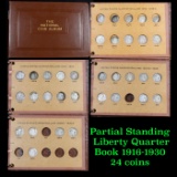 Partial Standing Liberty Quarter Book 1916-1930 24 coins