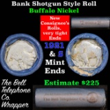 Buffalo Nickel Shotgun Roll in Old Bell Telephone Bank Wrapper 1921 & s Mint Ends