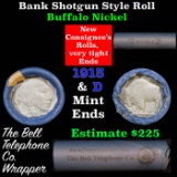 Buffalo Nickel Shotgun Roll in Old Bell Telephone Bank Wrapper 1913 & d Mint Ends