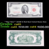 **Star Note** 1953B $2 Red Seal United States Note Grades Gem CU