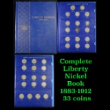 ***Auction Highlight*** Complete Liberty Nickel Book 1883-1912 33 coins (fc)