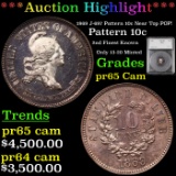 Proof ***Auction Highlight*** 1869 J-697 Pattern 10c Near Top POP! Graded pr65 Cam By SEGS (fc)