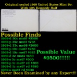 RARE SEALED United States Mint Set 1969 40% Kennedy Half
