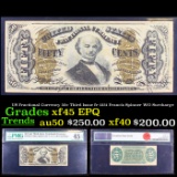 US Fractional Currency 50c Third Issue fr-1331 Francis Spinner W/O Surcharge Graded xf45 EPQ By PMG