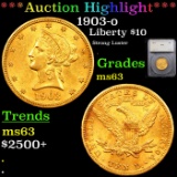 ***Auction Highlight*** 1903-o Gold Liberty Eagle $10 Graded ms63 By SEGS (fc)