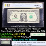 1995 PCGS Slab Error $1 Federal Reserve Note 