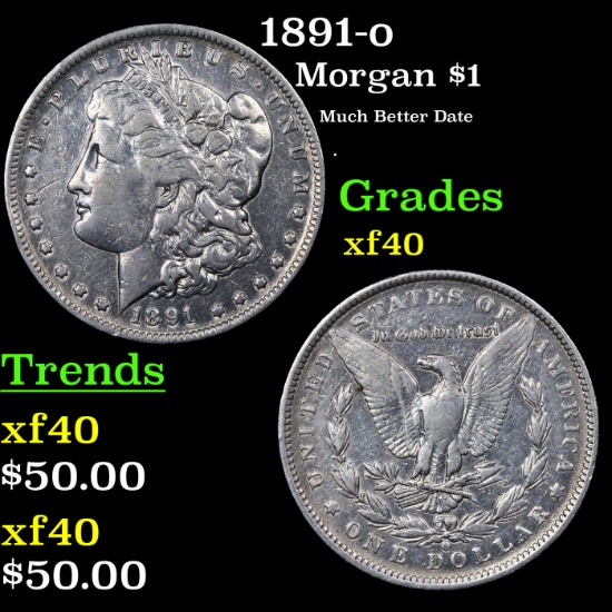 1891-o Morgan Dollar $1 Grades xf