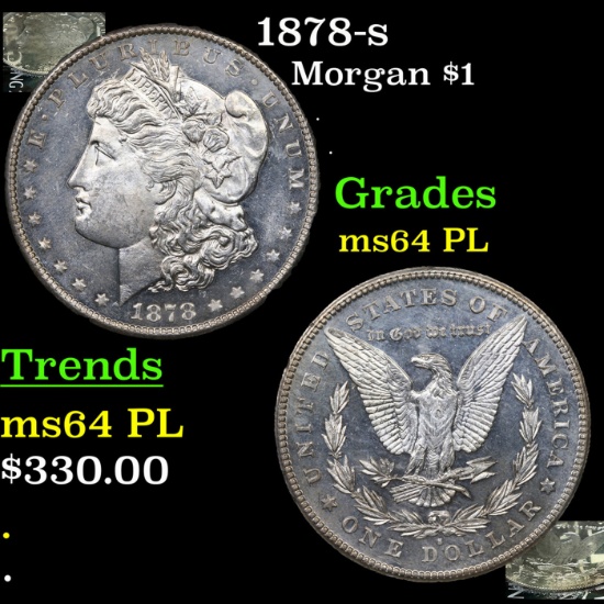 1878-s Morgan Dollar $1 Grades Choice Unc PL