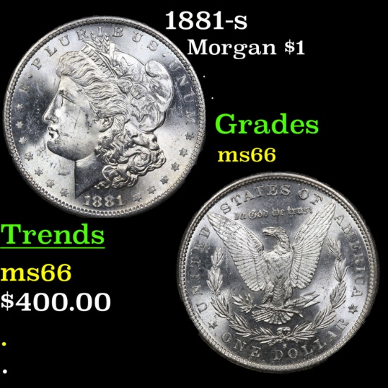 1881-s Morgan Dollar $1 Grades GEM+ Unc