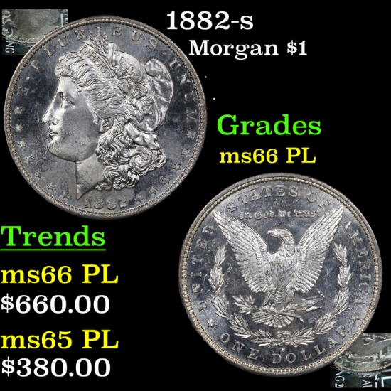 1882-s Morgan Dollar $1 Grades GEM+ UNC PL