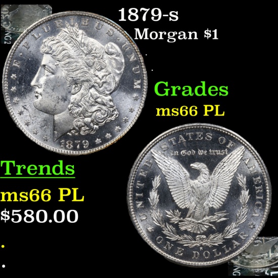 1879-s Morgan Dollar $1 Grades GEM+ UNC PL
