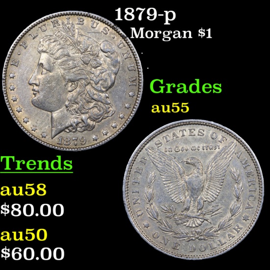 1879-p Morgan Dollar $1 Grades Choice AU