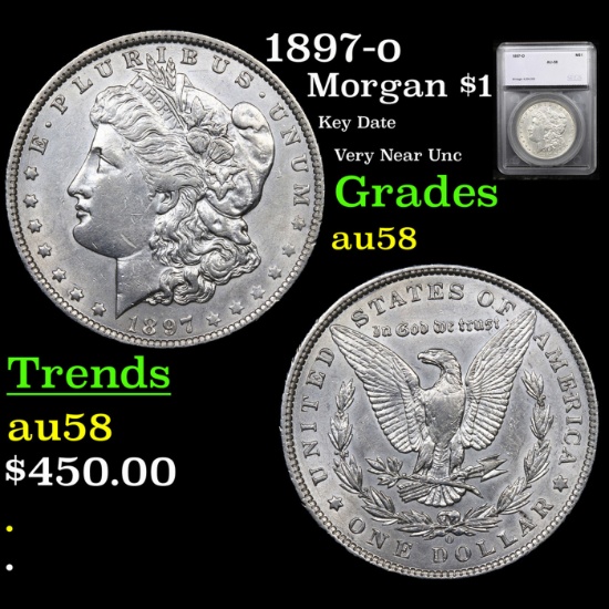 1897-o Morgan Dollar $1 Graded au58 By SEGS