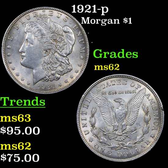1921-p Morgan Dollar $1 Grades Select Unc