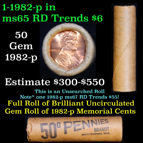 Shotgun Lincoln 1c roll, 1982-p 50 pcs Brandt Wrapper