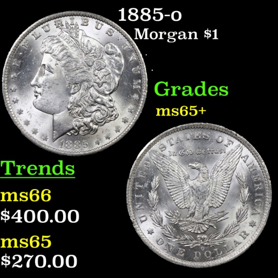 1885-o Morgan Dollar $1 Grades GEM+ Unc