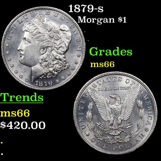 1879-s Morgan Dollar $1 Grades GEM+ Unc