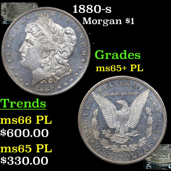 1880-s Morgan Dollar $1 Grades GEM+ PL
