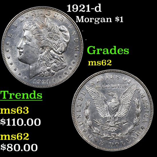 1921-d Morgan Dollar $1 Grades Select Unc