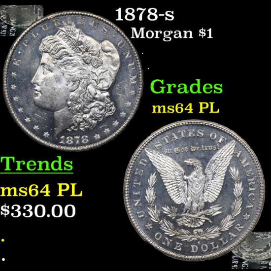 1878-s Morgan Dollar $1 Grades Choice Unc PL
