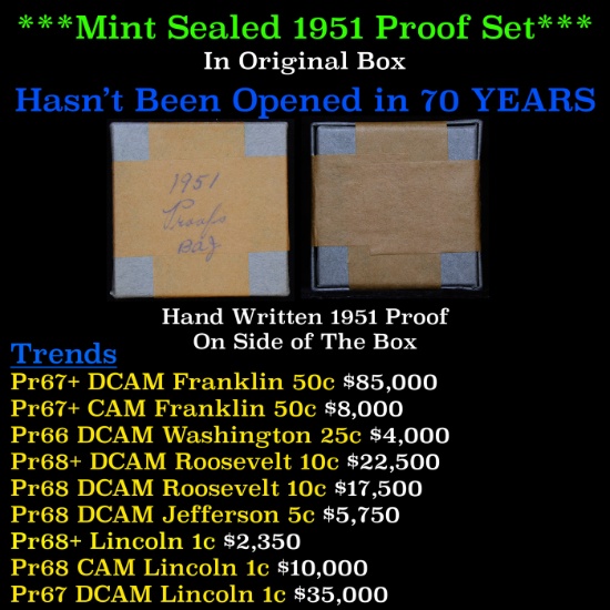 Sealed 1951 Proof Set In Original Box