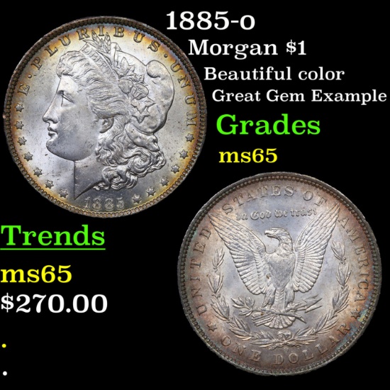 1885-o Morgan Dollar $1 Grades GEM Unc