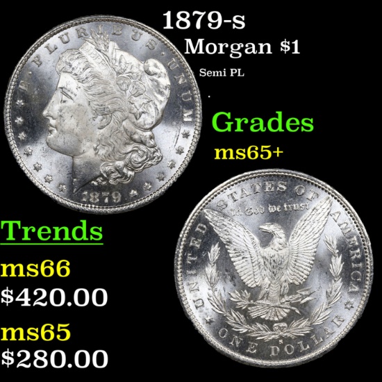 1879-s Morgan Dollar $1 Grades GEM+ Unc
