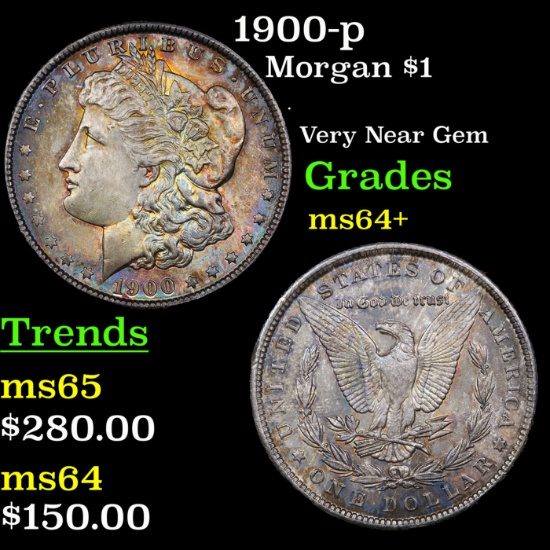 1900-p Morgan Dollar $1 Grades Choice+ Unc
