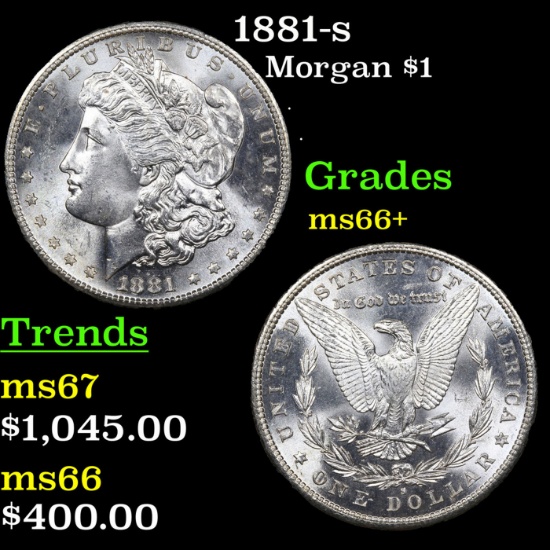 1881-s Morgan Dollar $1 Grades GEM++ Unc