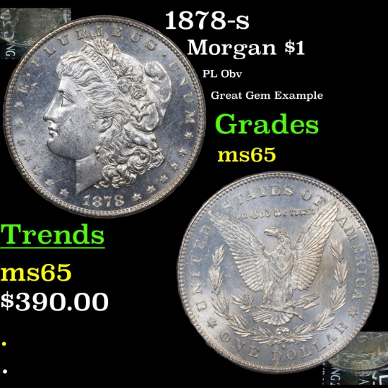 1878-s Morgan Dollar $1 Grades GEM Unc
