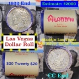 ***Auction Highlight*** Full Morgan/Peace Casino Las Vegas Aladdin silver $1 roll $20, 1922 & CC end
