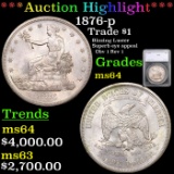 ***Auction Highlight*** 1876-s Trade Dollar $1 Graded ms64 By SEGS (fc)