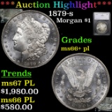 ***Auction Highlight*** 1879-s Morgan Dollar $1 Graded ms66+ pl By SEGS (fc)