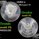 1880-s Morgan Dollar $1 Grades GEM+ UNC PL