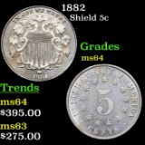 1882 Shield Nickel 5c Grades Choice Unc