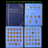 Partial Indian Cent Book 1862-1909 34 coins
