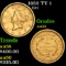 1852 Gold Dollar TY 1 $1 Grades Choice AU