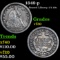 1849-p Seated Liberty Half Dime 1/2 10c Grades vf++