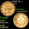 1853 Ty 1 Gold Dollar $1 grades Unc Details