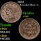 1852 Braided Hair Large Cent 1c Grades vf++