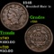 1848 Braided Hair Large Cent 1c Grades vf++