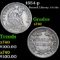 1854-p Seated Liberty Half Dime 1/2 10c Grades xf