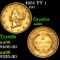 1851 Gold Dollar TY 1 $1 Grades Choice AU