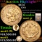 ***Auction Highlight*** 1874 Three Dollar Gold 3 Graded ms65 pl by SEGS (fc)