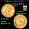 1874-p Gold Dollar TY 3 $1 Graded ms64 details by SEGS