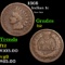 1868 Indian Cent 1c Grades f, fine