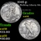1945-p Walking Liberty Half Dollar 50c Grades Choice AU/BU Slider