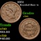 1851 Braided Hair Large Cent 1c Grades vf+
